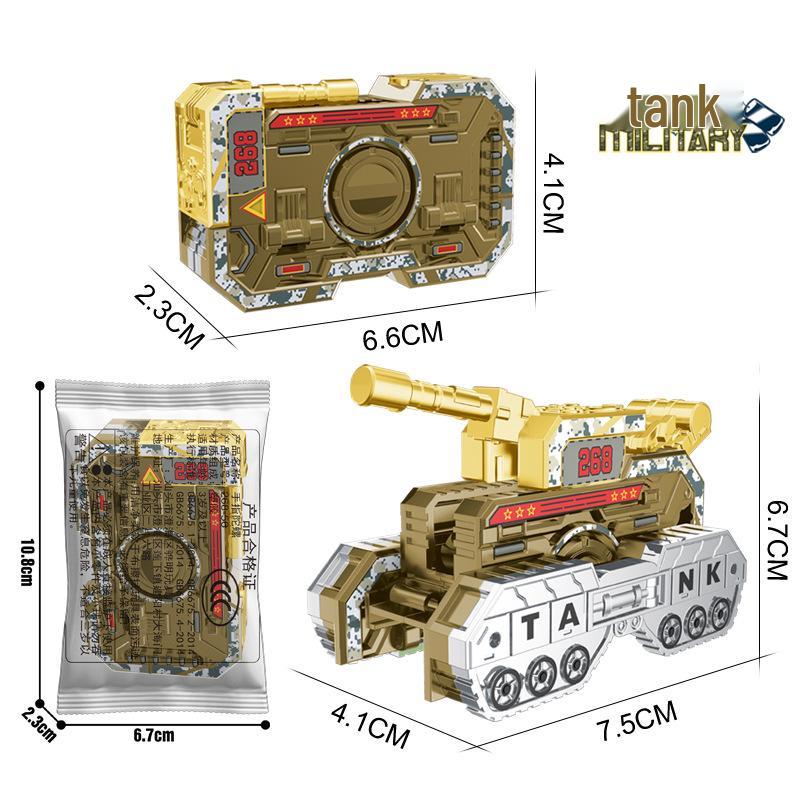 Детский DIY Меха-Танк Трансформирующийся Робот-Вращалка для Пальцев - Образовательная Игрушка-Антистресс