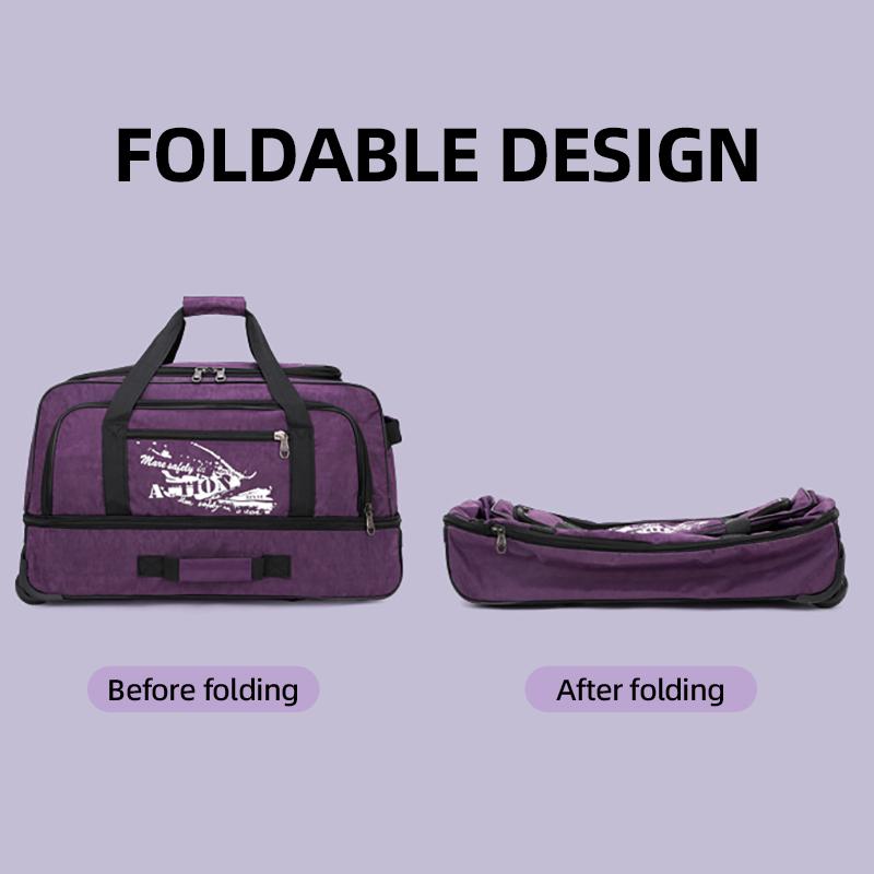 Оксфордский холст дорожная сумка на колесах Компактный водонепроницаемый складной багаж большой вместимости унисекс