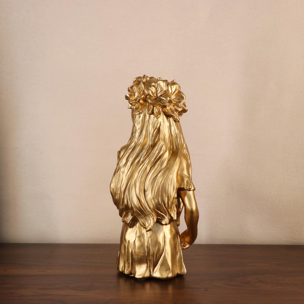 Creative Constellation Statues 12 Zodiac Sign Virgo Gold Girl Figurine Nordic Indoor Desktop Bookshelf Ornament Birthday Gifts