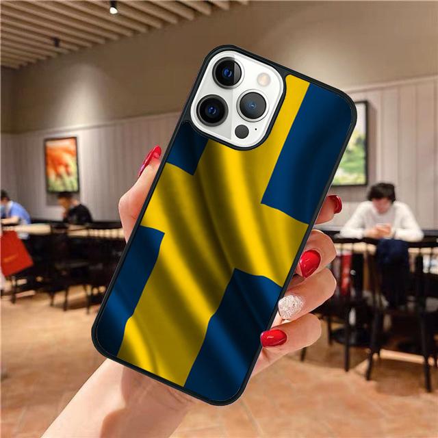 Чехол для телефона Флаг Швеции Для iPhone 17 Air 16 15 14 Plus apple 16 11 12 13 Pro Max coque