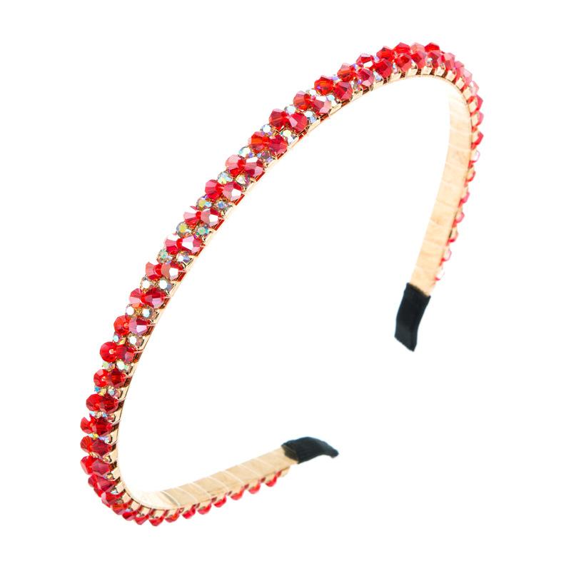 Women's Light Luxury Drill Hoop Premium Rhinestone Hairband Fine Edge Headwear