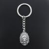 Fashion Keychain 31x19mm Indian Chief Elders Pendants DIY Men Jewelry Car Key Chain Ring Holder Souvenir For Gift