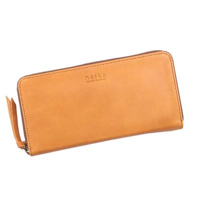 Кошелек длинный nafka из натуральной кожи Mosto Leather Simple Round Zipper, сделано в Японии [Nafka] для женщин и мужчин [NFK-72104] (желтый)