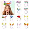 Плюшевый обруч для волос в виде кролика, цыпленка, мультяшного животного, повязка на голову в стиле счастливой Пасхи для вечеринки