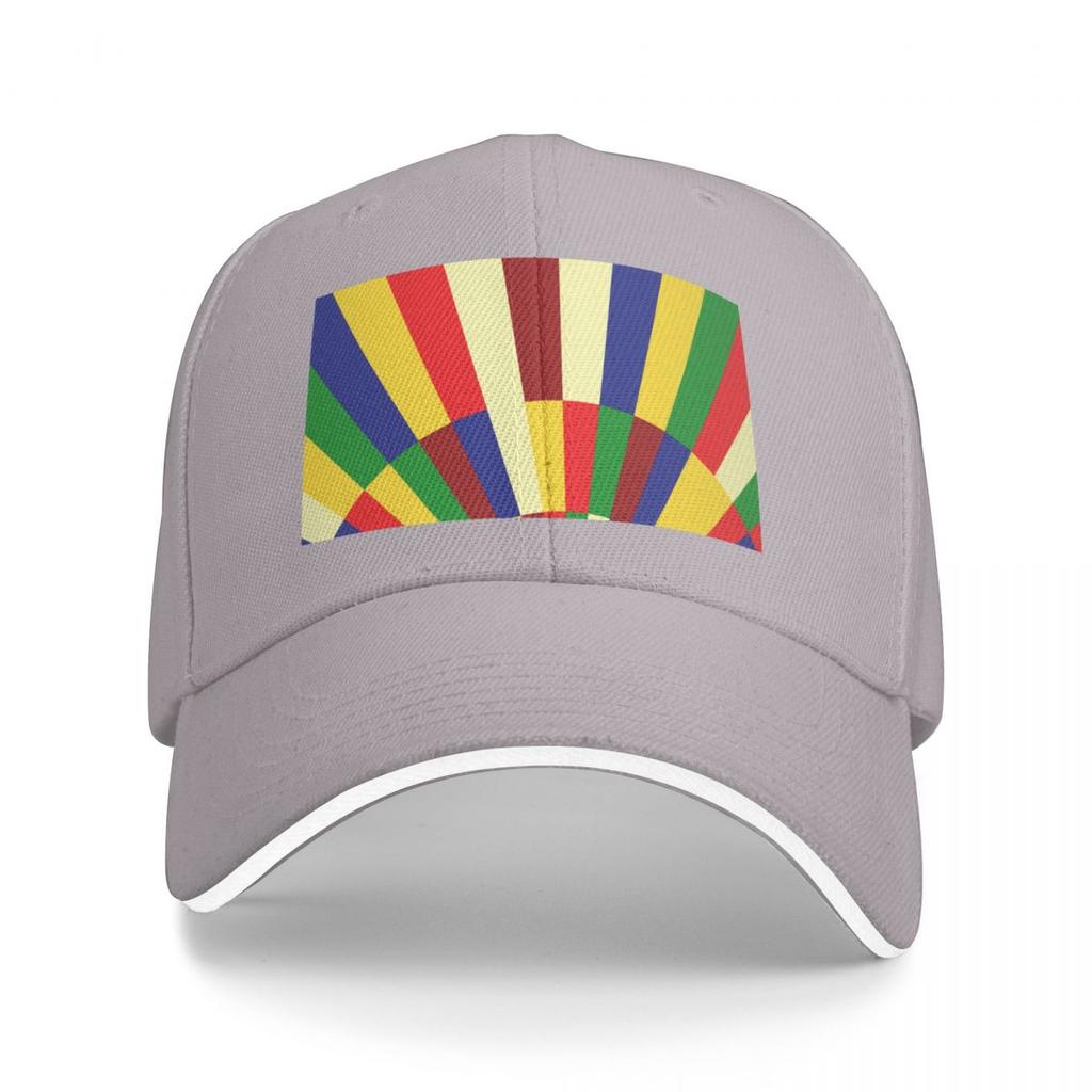 MidCentury 60s 70s Retro Rainbow Sun Baseball Cap Golf Fishing cap Snap Back Hat tea  Womens Beach Outlet Mens