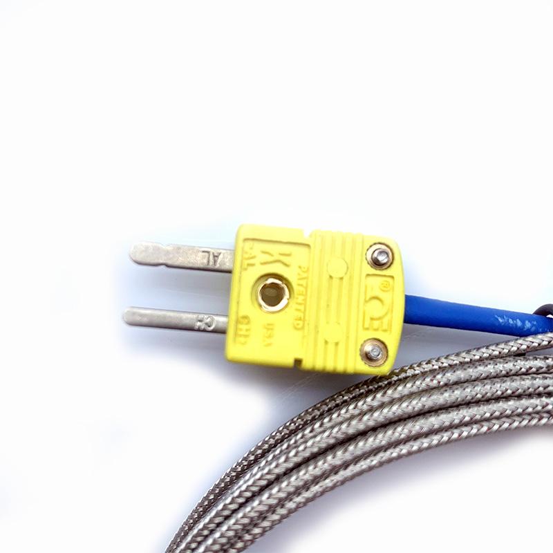 Strong Magnetic Adsorption Thermocouple Temperature Sensor 0-450 Degree K type Plug with Stainless Steel Shielded Wire