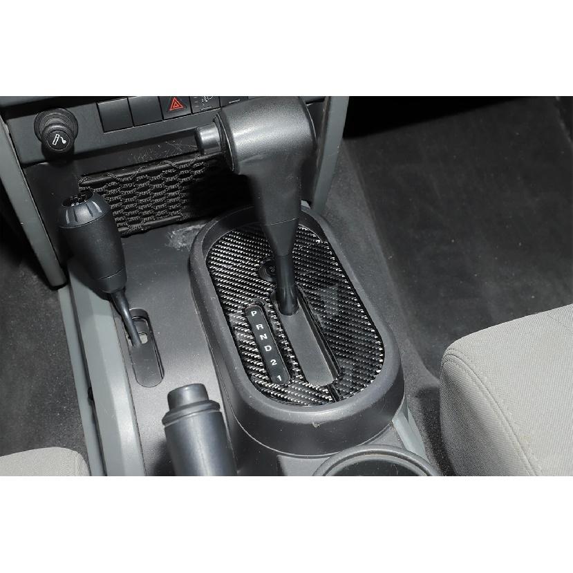 Car Gear Shift Panel Decoration Cover Stickers for Jeep Wrangler JK 2007 2008 2009 2010 Interior Accessories Real Carbon Fiber