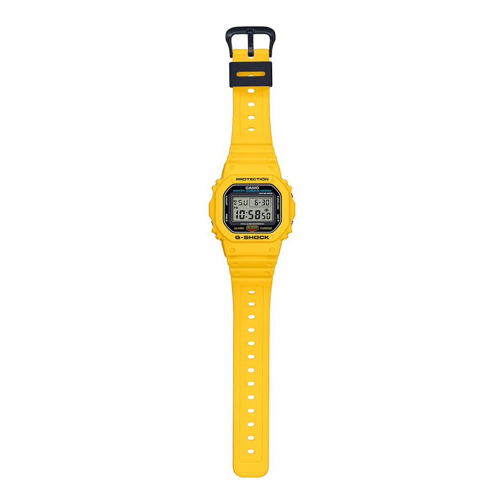 Casio Мужские часы G-SHOCK, смола, водостойкость 200 м, ударопрочность, будильник, кварцевые, DWE-5600R-9