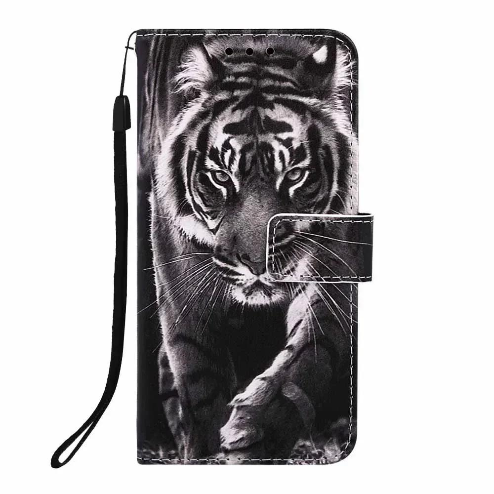 Милый painted кожаный чехол-книжка на For Samsung Galaxy M13 M12 A12 A13 A22 A22S A32 A52 A52S A72 A73 Кошелек Подставка Обложка-книга Ремешок
