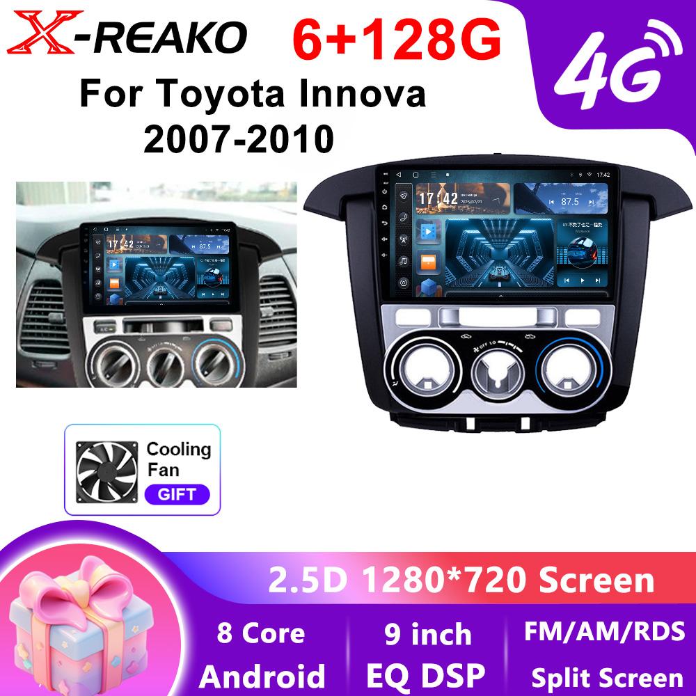 X-REAKO Автомобильный видеоплеер для Toyota Innova 2007-2010 GPS-навигация Встроенный DSP Carplay Автомагнитола Головное устройство Android