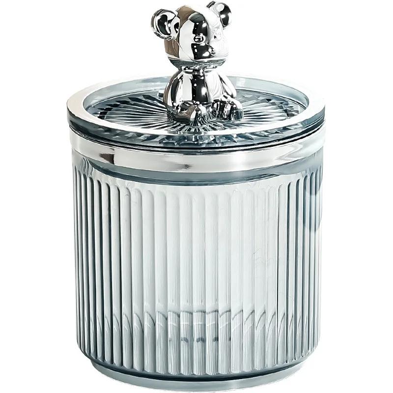 Роскошный медведь органайзер для ватных дисков коробка для хранения в ванной ватные палочки зубочистки косметика ювелирные изделия контейнер для макияжа коробка дропшиппинг