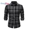 Cozy Up Men's Slim-Fit Long-Sleeve Plaid Flannel Shirt