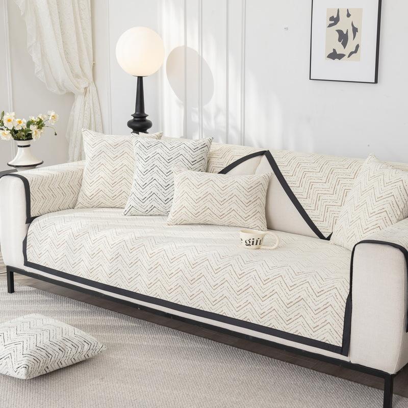 Chenille Sofa Cushion for All Seasons, New Light Luxury and High-end Cover, Non-slip Backrest, Sofa Cover Cloth Towel
