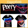 Детская футболка Poppy Playtime для мальчиков, дышащая полиэстеровая футболка Huggy Wuggy для мальчиков