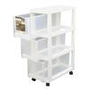 Tenma Kitchen Slim Storage, White, 3 Tiers, 22cm Wide X 43cm Deep X 69cm High