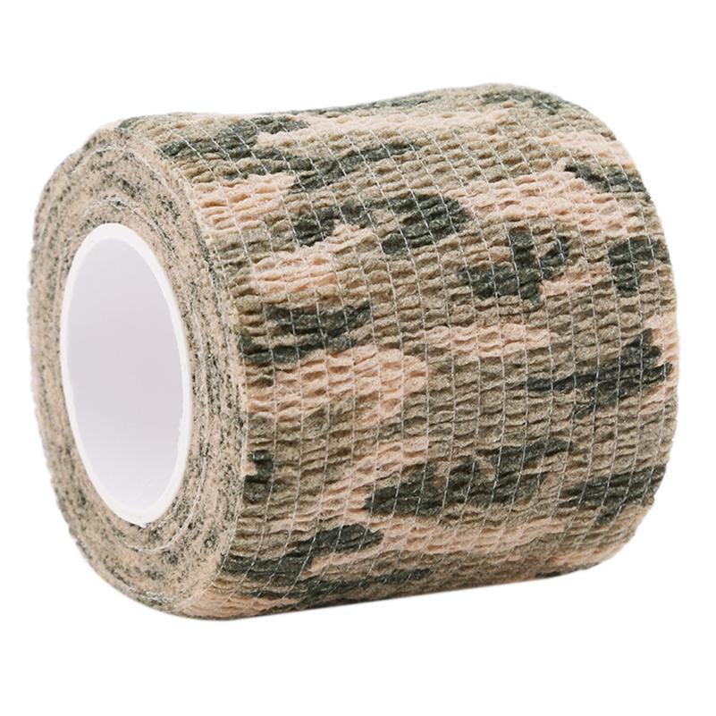 1pc/3pcs/5pcs Outdoor Camouflage Self-adhesive Telescopic Non-woven Tape Accessories