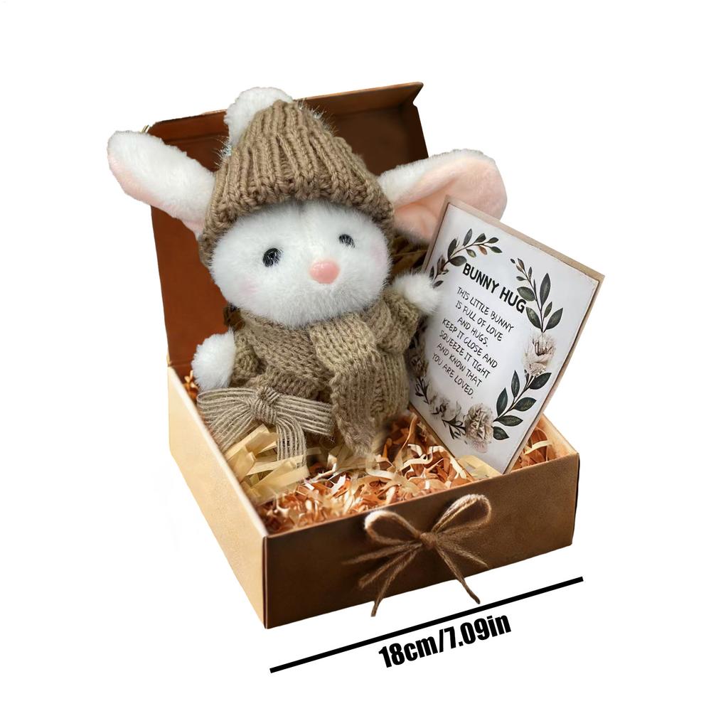 Portable Hugging Companion Doll Stuffed Bunny Toys for Girls Kids Birthday Christmas Easter Valentines Day Small Stuffed Toys
