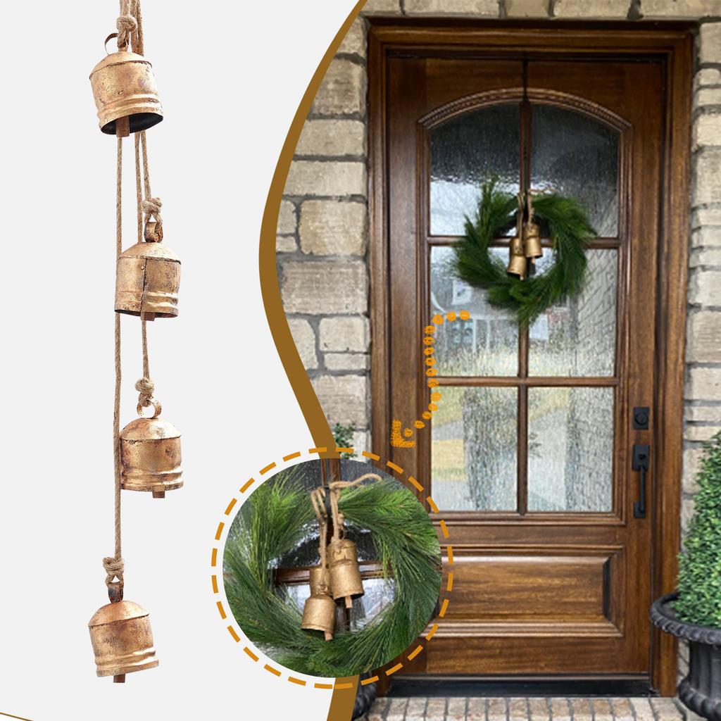 Handicrafts Shabby Chic-Country Style Rustic Metal Hanging Giant Cow Bells