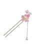 Exquisite Flowers Pearl Tassel Hairpin Fashion Flower Headdress Ancient Style Hair Stick  Hanfu