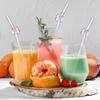 12 Pieces Reusable Glass Straws With Pink Bow Eco-Friendly Glass Straws Shatter Resistant Cute Bend Drinking Straws With 2 Clean