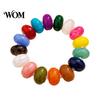 Wrist Jewelry Bead Bracelet for Women, Colorful Acrylic Beads Elastic Adjustable Stretch Bracelet, Boho Summer Beach Vacation Ladies