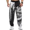 Эластичный пояс с принтом, свободные быстрые мужские спортивные штаны, сухие повседневные брюки для бега по бодибилдингу для бега