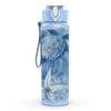 1PC Ocean Turtle Shell Watercolor Print 750ml Color Plastic Sports Water Bottle Leakproof Flip Straw Lid Suitable for Sports Office Home Use