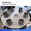 ZONESUN ZS-ZGJB6 2400pcs/h Semi-Automatic Paper Tube Curling Machine Six Stations Round Box Can Edge Rolling Equipment