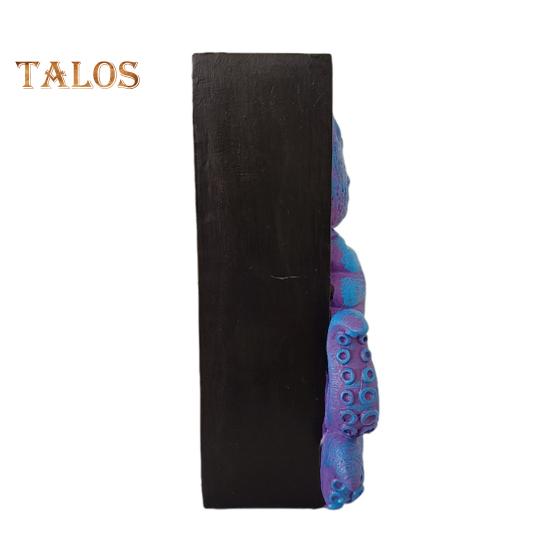 Осьминог подставка для книг уголок 3D статуэтка осьминога декор книжной полки винтажный фэнтезийный осьминог подставка для книг для домашнего офиса украшение книжной полки