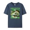 Vintage Want Me Fish Bass Fear Me Funny Lover Fishing Fashion T Shirt Men Skinfriendly and Soft Camisetas De Hombre Large Size