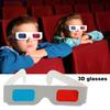 10/50/100 пар 3D-очков Анаглифные изображения Складная конструкция Красные/синие фильтры Бумажные очки