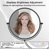 Зеркало для макияжа с подсветкой 20-кратное увеличительное зеркало с подсветкой и 3 цветами 9 Зеркало для макияжа с подсветкой и регулируемой яркостью 2-стороннее