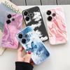 Marble Butterfly Soft Silicon Case For Samsung A55 M35 Redmi Note 13 Pro 13C 14 Xiaomi Poco C65 iPhone Huawei Honor 200 Realme Camera Shockproof Cover