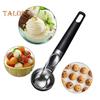 Stainless Steel Ice Cream Scoop with Trigger Easy To Clean Non-Stick Effortless Handle Cookie Scoop for Ice Cream Gelato Smoothies Fruit