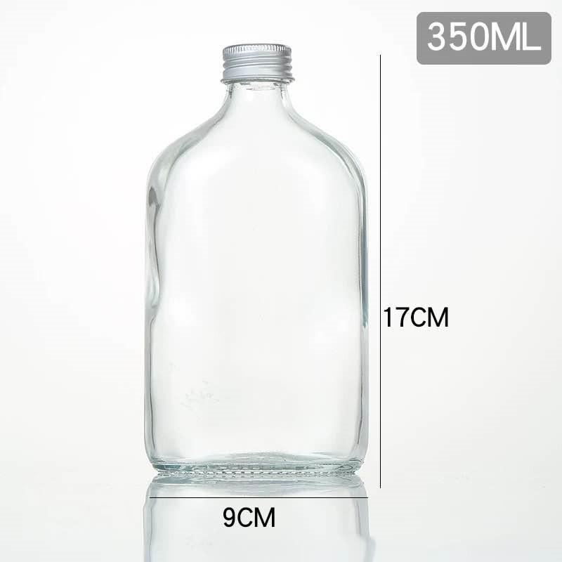 Стеклянная прозрачная герметичная бутылка 250 мл для колд брю кофе, молочного чая, сока или вина с крышкой
