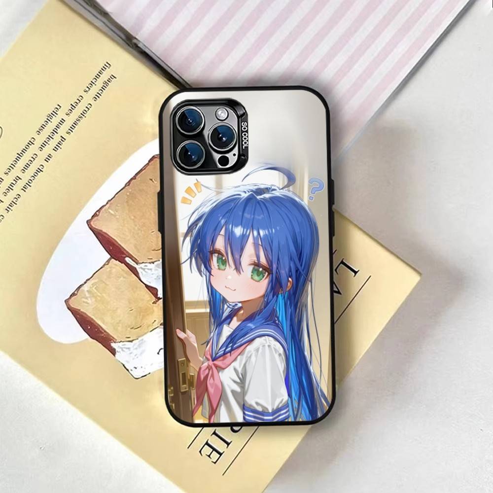 K-Konata Izumi L-Lucky S-Star Чехол для телефона iPhone 17,16,15,14,13,12,11 Plus,Pro Max,XS,Цветной Серебряный Покрытие Внутренняя Крышка