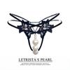 Women Sexy Big Pearl Massage G-string See Through Lace Underwear Open Butt Thongs Erotic Lingerie Sex Panties Crotchless Underpants