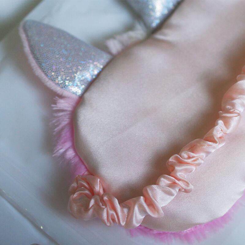 Fashion 3D Unicorn Sleeping Eye Mask Cute Cartoon Gradual Change Plush Travel Eyeshade Cover