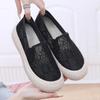 Fashion 2025 Summer Xiaoxiangfeng Fisherman Soft-soled Shoes Non-slip Women's Lace Mesh One-pedal Platform Mesh Shoes