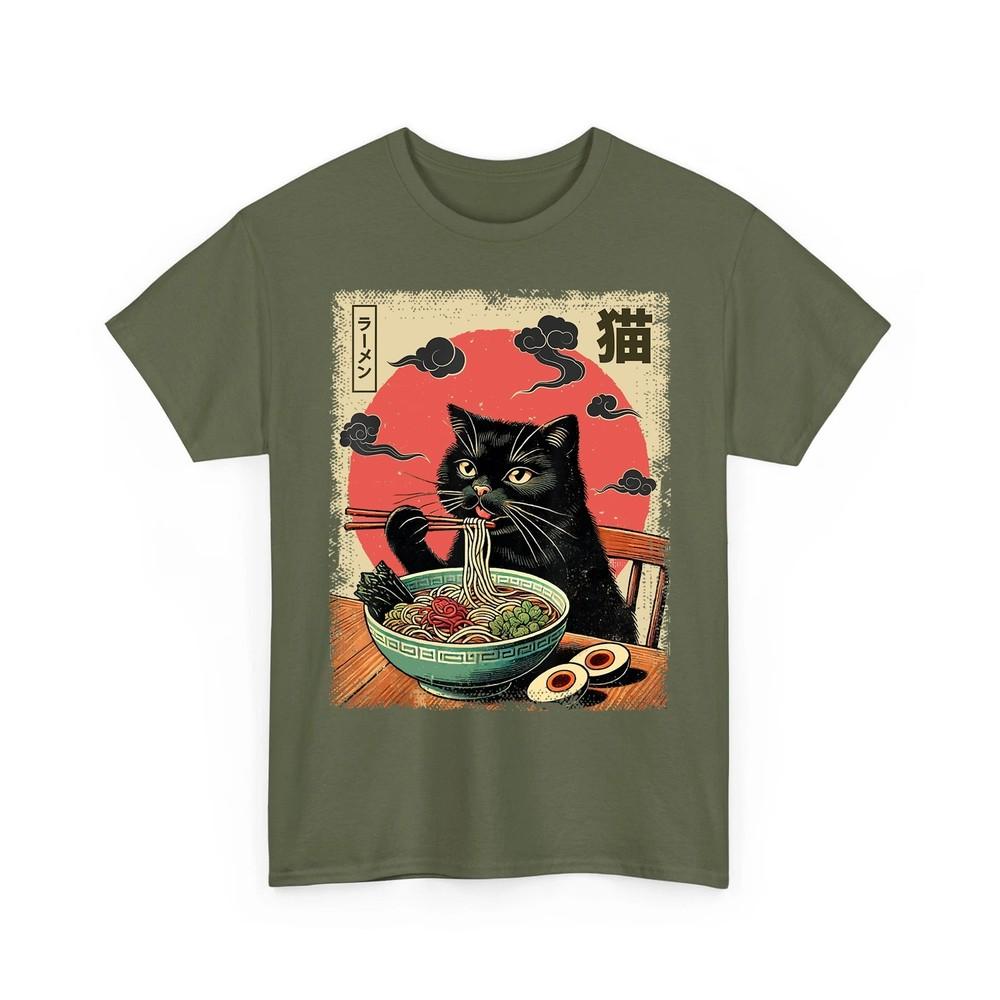 Cat Ramen Japanese Funny Graphic Tees Kawaii Cat Anime Gifts Unisex TShirt Unisex T-Shirt