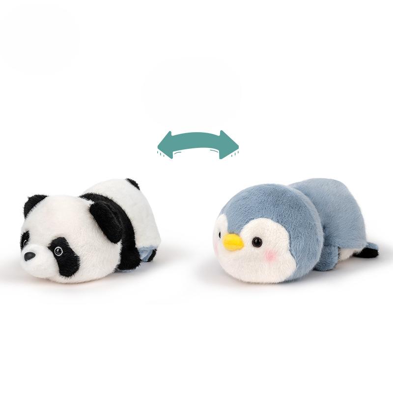 Милая перевернутая панда, трансформированная в маленькую куклу-панду, плюшевая игрушка, кукла, детский подарок