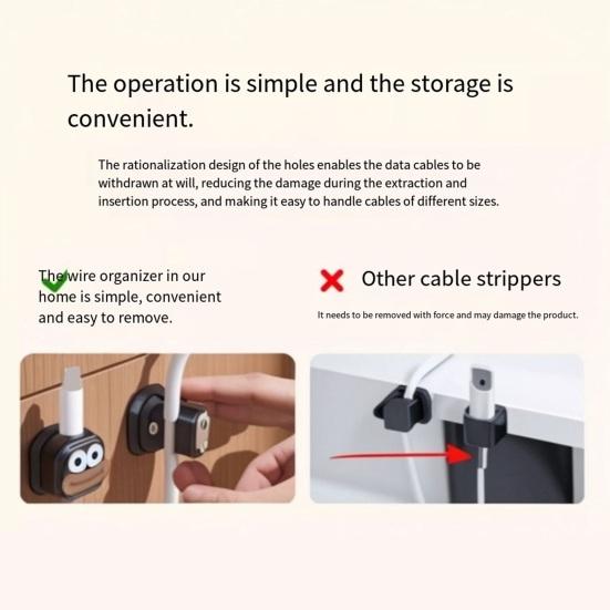 6/12 шт. Мультяшный магнитный органайзер для кабелей, самоклеящийся зажим для дома, офиса, стола, держатель для кабеля для зарядки телефона, передачи данных, фиксатор, зажим для управления силовыми проводами