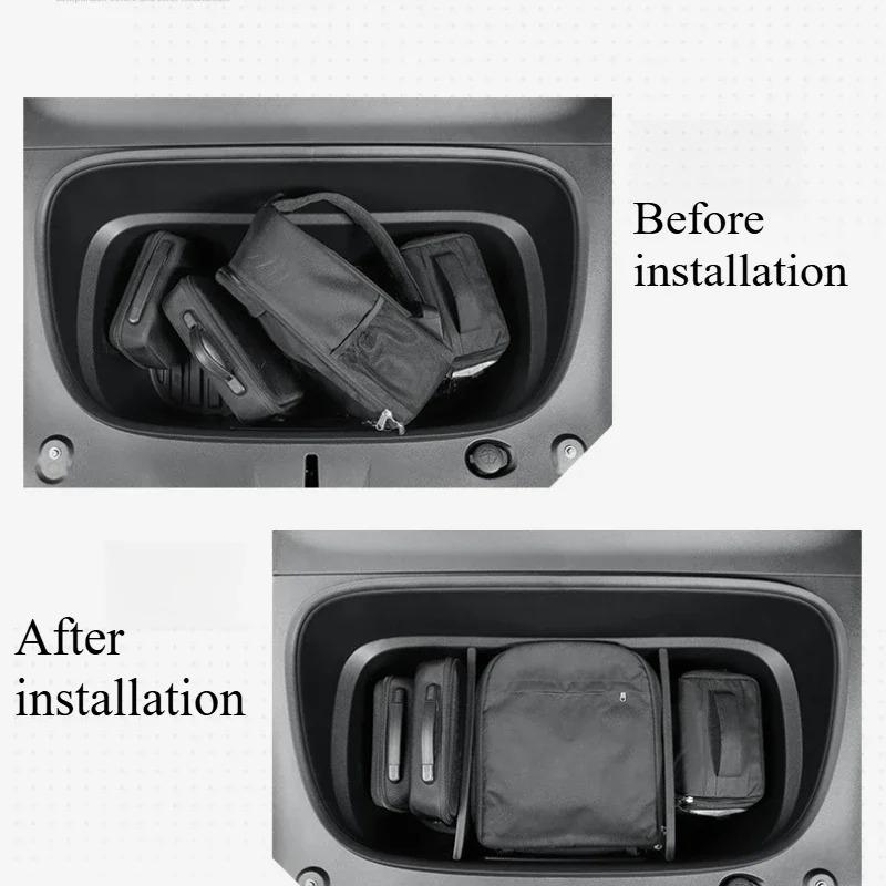 Front Trunk Storage Partition for Tesla Model Y Juniper Organizer Divider Baffle Cargo Cover Protector PP Board Car Accessories