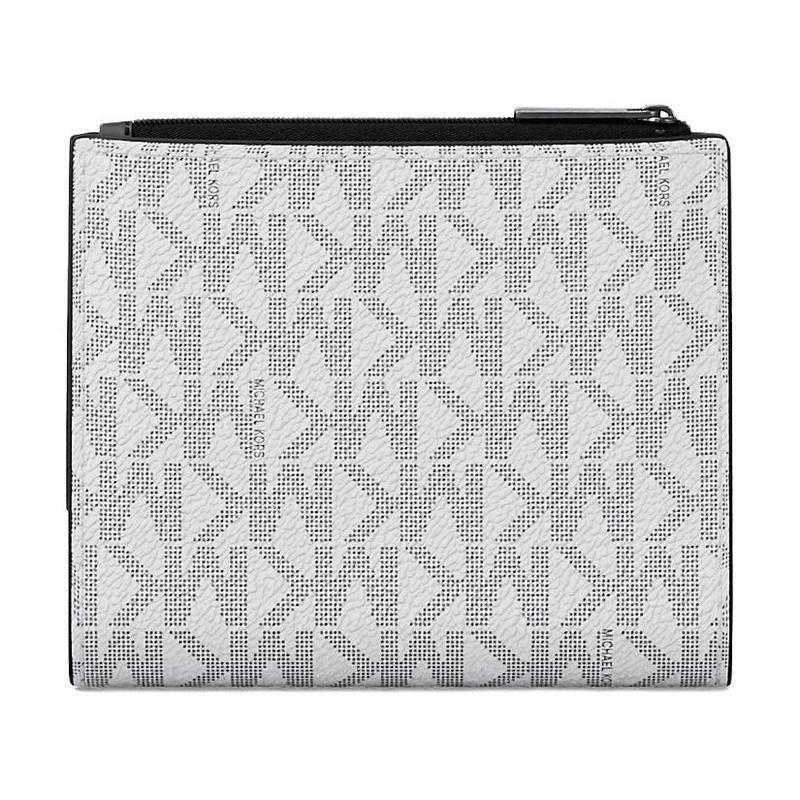 Michael Kors COOPER фурнитура с покрытием gunmetal, кошелек из покрытого холста, полиэстера и полиуретана, одинаковый стиль для мужчин и женщин, парная модель, ярко-белый