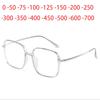 0 -1.0 -1.5 -2.0 -2.5 -3.0 -4.0 -5.0 -6.0 -7 Radiation Protection Square Eyewear Women Metal Legs Spectacles Men Optical Glasses