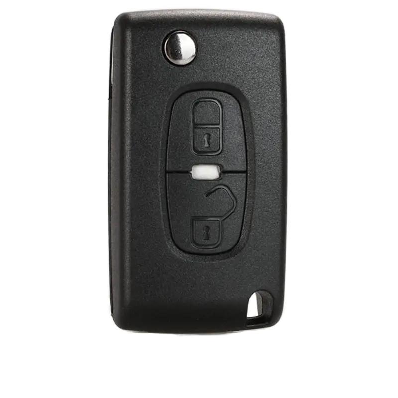 2 Кнопки Пустой Корпус Брелока Автомобильного Ключа Для Peugeot 4007 Et 4008 Citroen C-Crosser C4 Aircross Брелок С Лезвием Mit-11R