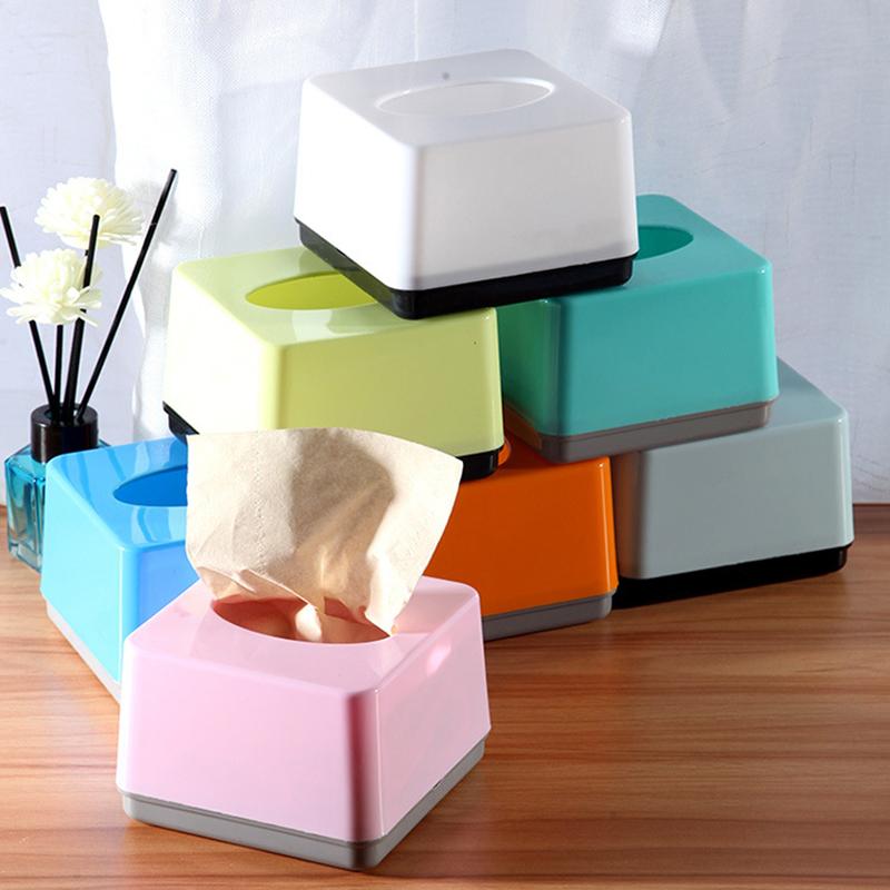Commercial Grade Square Plastic Tissue Box Home Restaurant Living Room Drawer Type Can Print Logo Easy To Assemble Tissue Box
