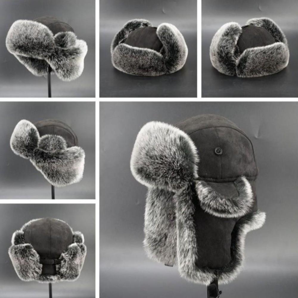 Imitation Fur Men Lei Feng Hat Thick Cold-Proof Hat Casual Ear Protection Hat Cycling