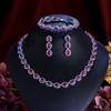 Ожерелье Серьги Браслет Циркон Свадебное Свадебное Платье Высококачественная Бижутерия Темперамент Набор из Трех Предметов Платье Платье Обеденный Набор Цепочка