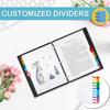 Alphabet Binder Dividers for 3 Ring Binder, COIDEA A-Z Dividers for 3 Ring Binder, Multicolor A-Z Binder Dividers with izable Table of Contents Page,